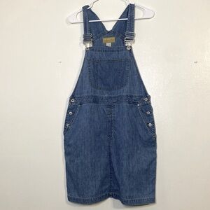 Liz Claiborne Lizwear Overall Dress Denim Jumper Dress